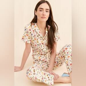 Rachel Antonoff Matthew Jumpsuit Pressed Flowers Floral-Print Denim